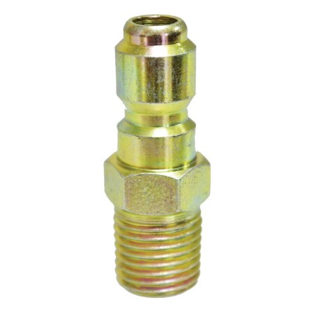 Quick Coupler Plug, 1/4 In Connection, MNPT X Quick Connect, Steel
